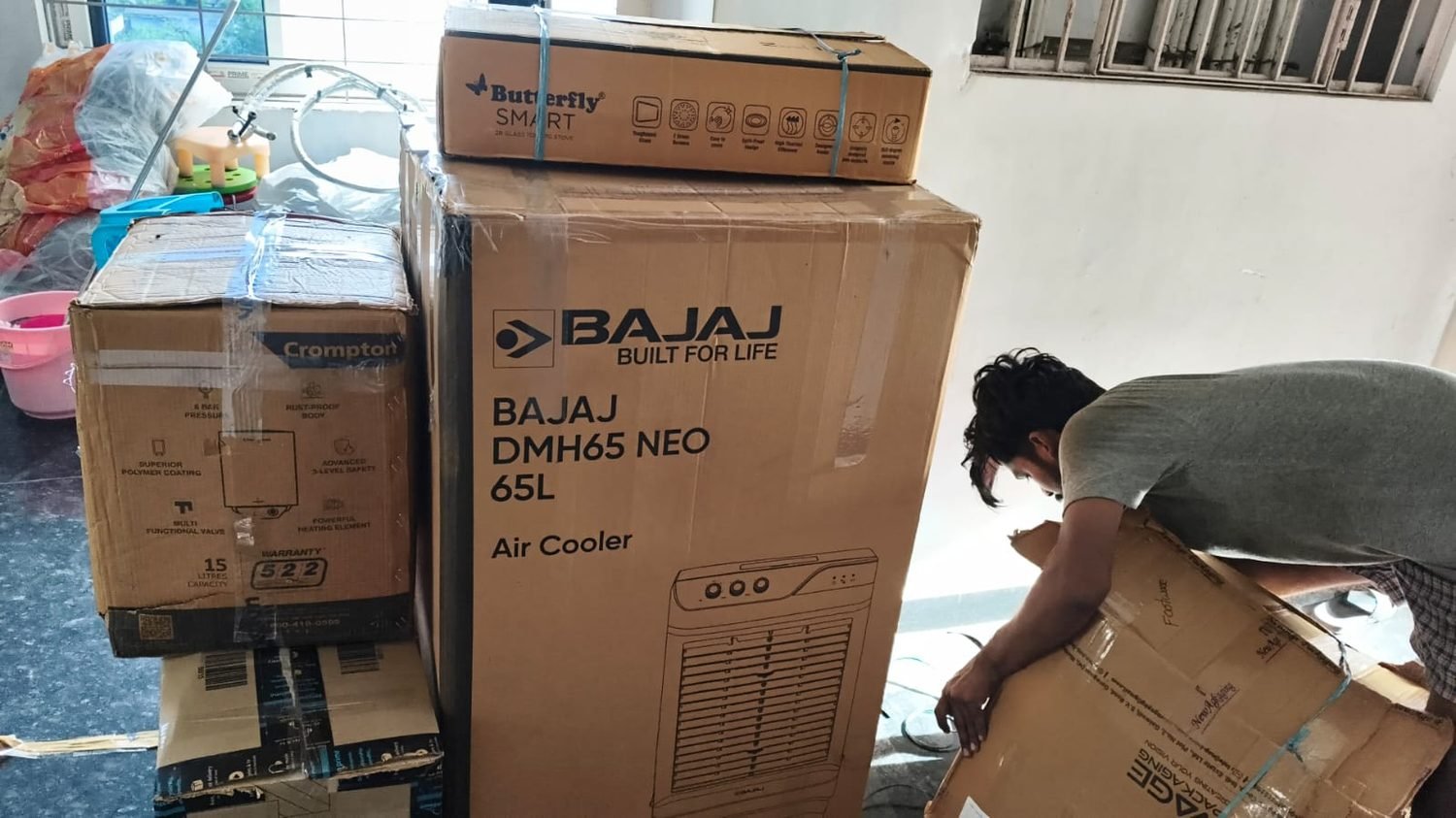 Real house shifting work by Sai Surya Packers & Movers